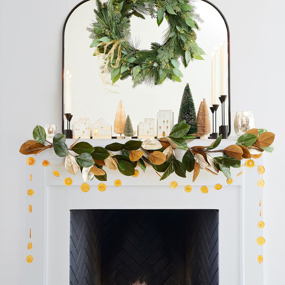 get the look cream and gold harvest mantle decor 3 z
