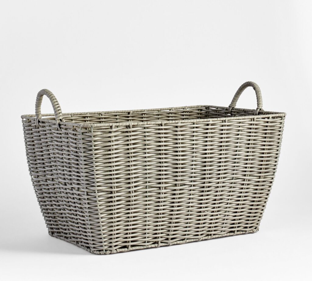 Pottery Barn newport handwoven rectangular basket xl