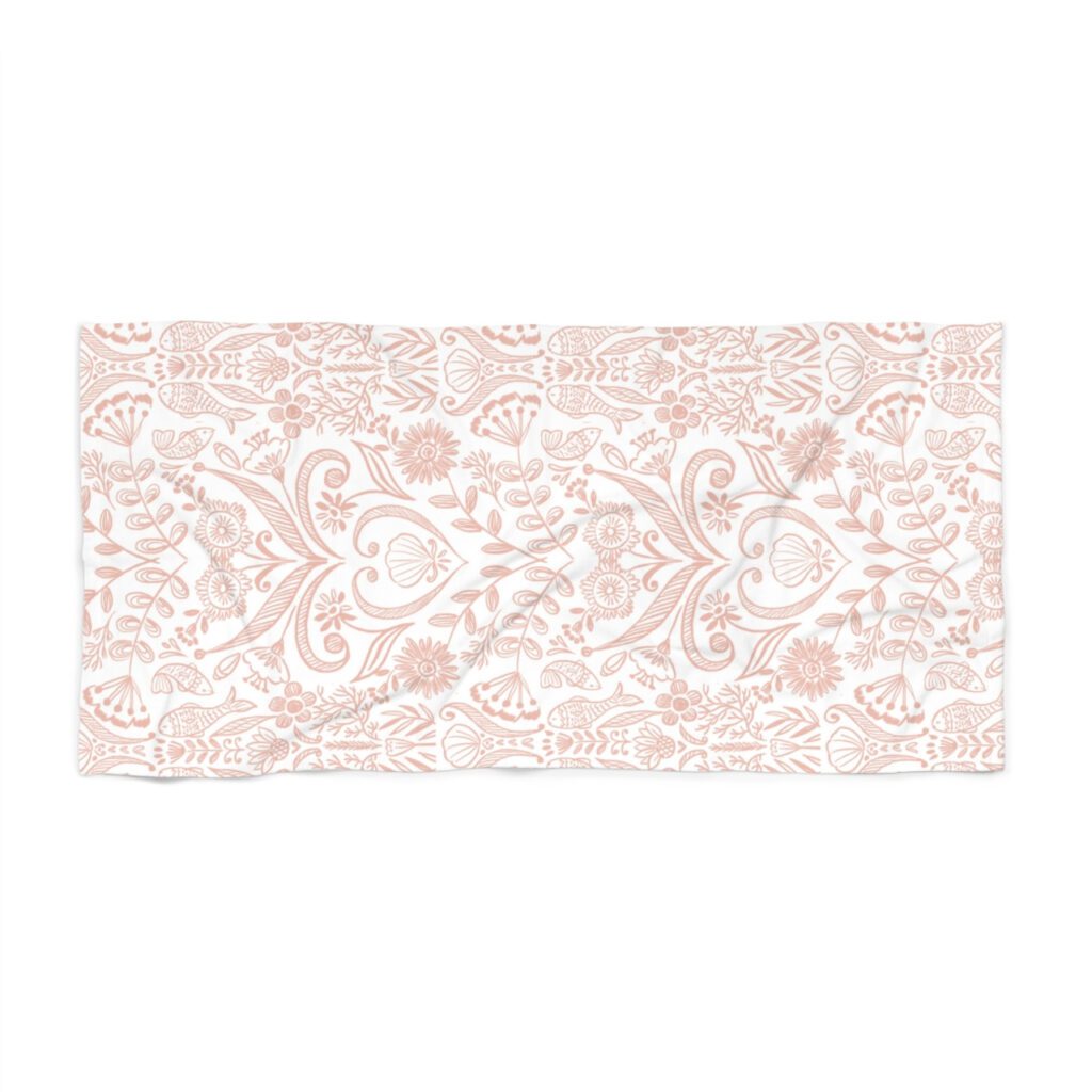 Saltsy Seashell Dreams Beach Towel