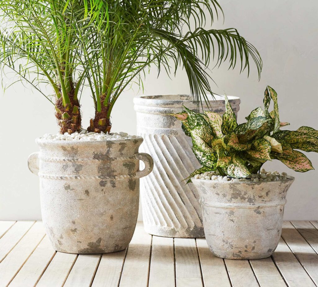 eclectic villa outdoor planters xl