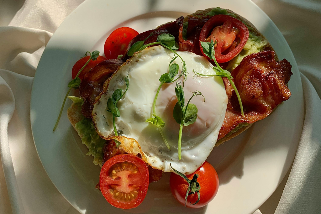 French Toast with Bacon. Photo