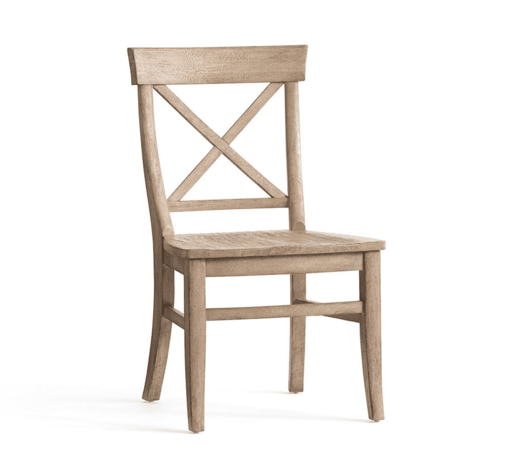 Wood dining chair in Seadrift finish