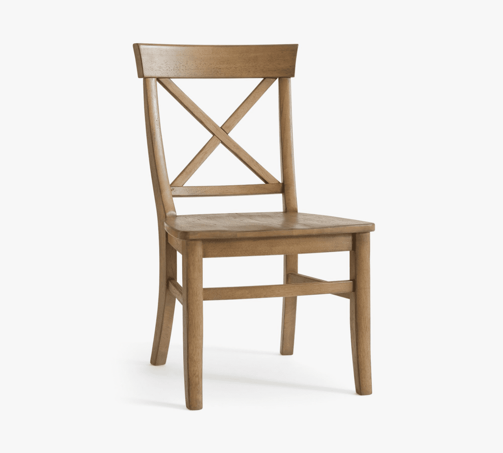 Wood dining chair in smoked nutmeg finish