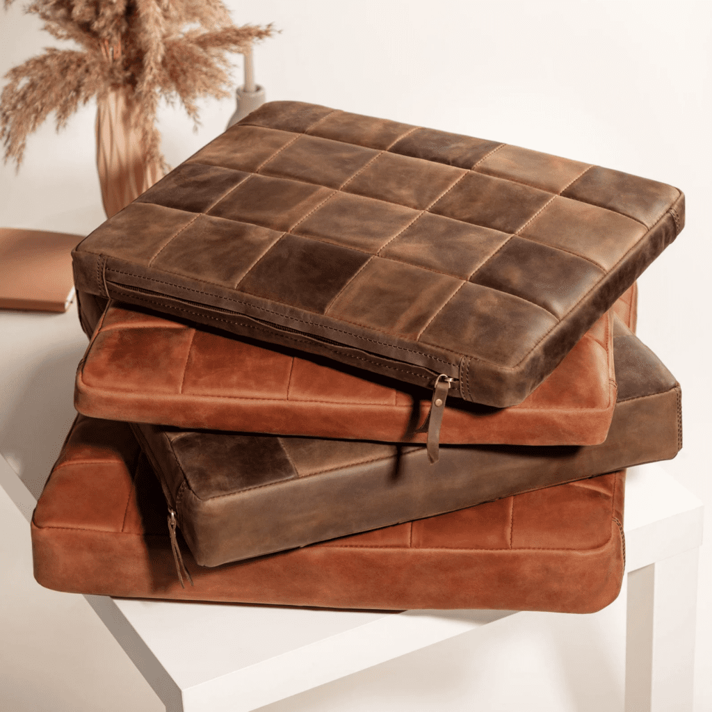 Leather chair cushions