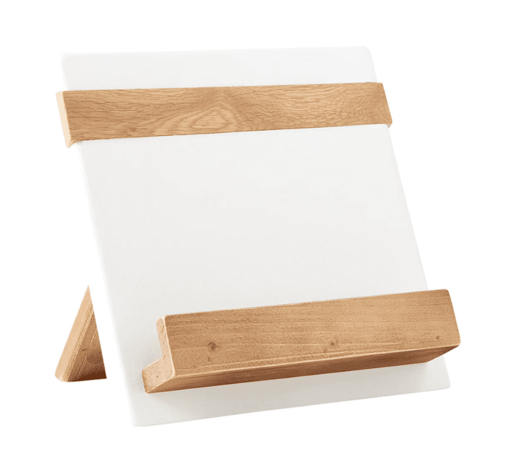 White and Wood Cook book stand in modern design