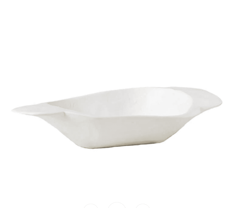 White organic shaped bowl