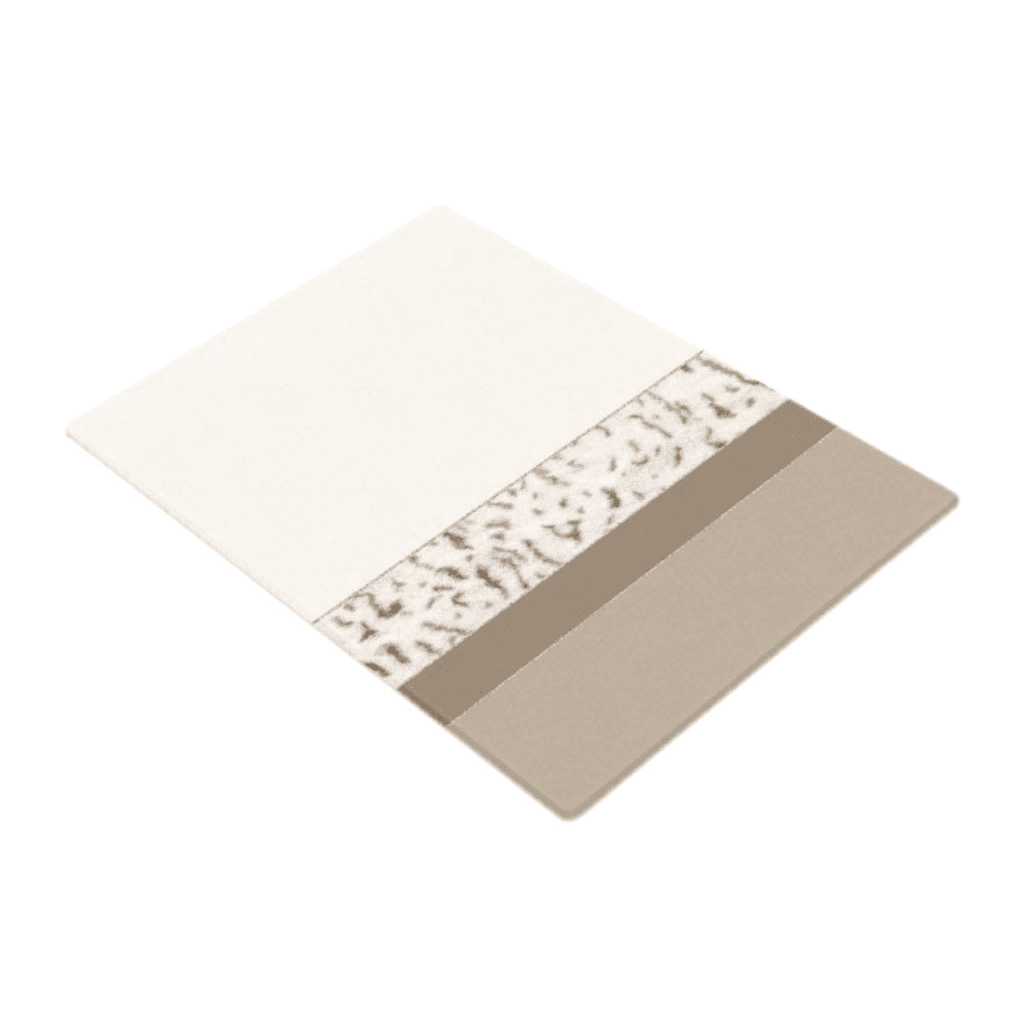 Glass cutting board in cram, taupe, beige, and snow leopard