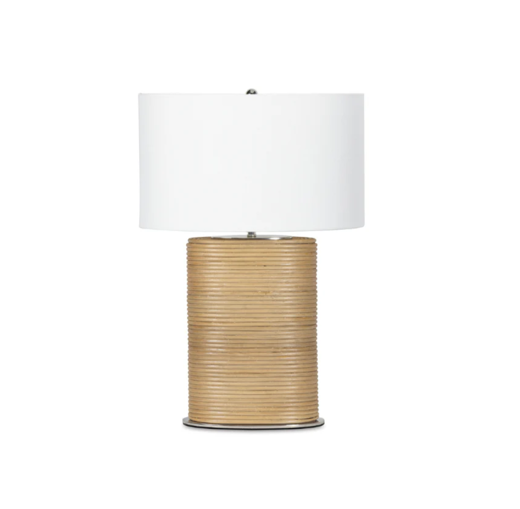 wood lamp with white lamp shade